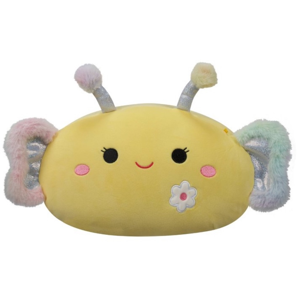 NWT Nixie Yellow Butterfly w/ Flower Embroidery Med Stackables Squishmallows 12”
